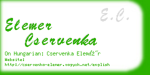 elemer cservenka business card